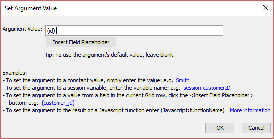 Set Argument Value